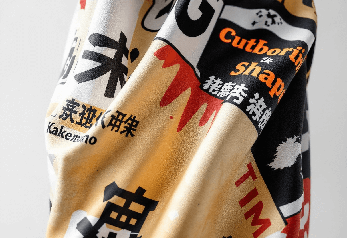 Kakemono publicitaire imprimé en gros plan